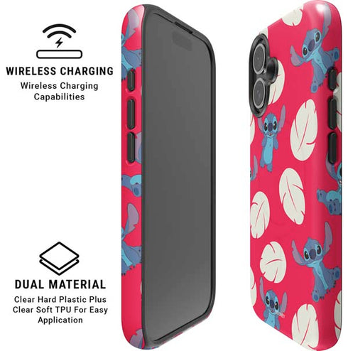 Disney Lilo and Stitch Character Pattern iPhone 16 Magsafe Impact Case